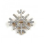 Snowflake Pin ~ Clear Crystal #4 Smaller