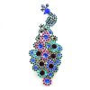 Peacock Necklace Pendant ~ L ~ Silver Surface*