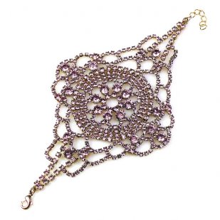 Aisha Bracelet Violet ~ Antique Gold Plated