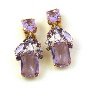 Emilee Earrings Clips ~ Violet