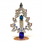 Tree with Candle Decoration 10cm ~ Clear Blue*