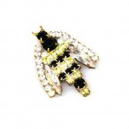 Wasp Rhinestone Button*