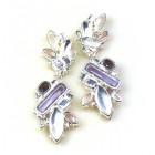 Touch the Sky Earrings Pierced ~ Violet Clear