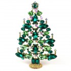 2021 Xmas Tree Decoration 21cm Navettes ~ Emerald Green