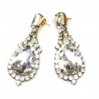 Theia Earrings Pierced ~ Clear Crystal*