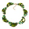 Brilliant Dew Necklace ~ Olive and Green Tones
