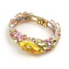 Fountain Clamper Bracelet ~ Yellow Pink