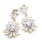 Blush Earrings for Pierced Ears ~ Clear Crystal