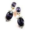 Ovals Earrings Clips ~ Extra Purple*