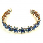 Tiny Flowers Headband ~ Blue Sapphire*