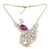 Peacock Necklace ~ Crystal&Violet