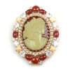 Cameo Lady Relief Brooch