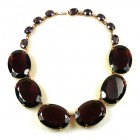 One Strand Large Ovals Necklace ~ Purple