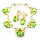 Iris Necklace Set ~ Melon Green Yellow