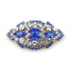 Yule Classic Brooch ~ Clear Crystal with Blue