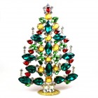 Beautiful Xmas Tree Decoration 21cm Navettes ~ Emerald Yellow Re