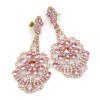 Aisha Earrings for Pierced Ears ~ Pink