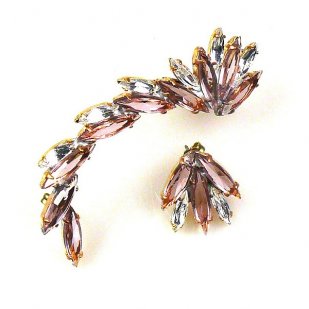 Twist ~ Asymmetric Earrings for Pierced Ears ~ Amethyst (R)