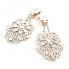 Aisha Earrings with Clips ~ Clear Crystal