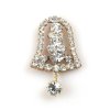 Clear Crystal Bell ~ Xmas Brooch #2