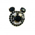 Teddy Pin / Pendant / Button ~ Black*