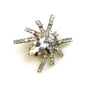 Tiny Spider Pin Smaller ~ Clear Crystal