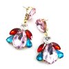 Beaute Earrings Pierced ~ Pink with Red and Aqua*