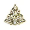 Xmas Tree Brooch #10 ~ Clear Crystal*