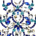 2021 Xmas Tree Decoration 17cm Hearts ~ Clear Blue Aqua