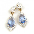 Mythique Clips-on Earrings ~ Crystal Sapphire Blue