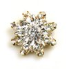 Grand Blossom Brooch ~ Medium ~ Clear Crystal