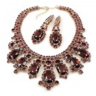 Absolue Necklace Set with Earrings ~ Purple