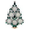 26 cm XL Xmas Tree with Snowflakes ~ Clear Emerald