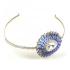 Crystal Eye ~ Headband Tiara ~ Blue with Crystal