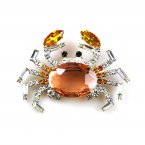 Crab Pin Medium ~ Topaz