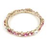 Tropicana Bangle Bracelet ~ Pink Clear Crystal