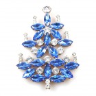 Xmas Tree Brooch #15 ~ Sapphire Clear*