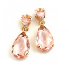 Pears Earrings Clips ~ Pink