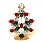 Standing Xmas Tree Decoration with Beads 10cm ~ #09*