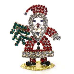 Santa with Tree Stand-up Xmas Decoration*