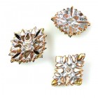 3 pc. Rhinestone Buttons Collection ~ Emerald Black