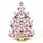 21cm Xmas Tree Decoration Navettes ~ Pink Clear*