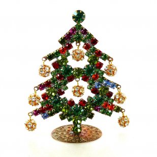 Decoration Xmas Tree with Dangling Rondelles ~ Multicolor 2*