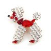 Poodle Pin ~ Red Crystal