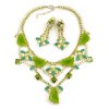 Picasso Jewelry Set with Earrings ~ Olive Green
