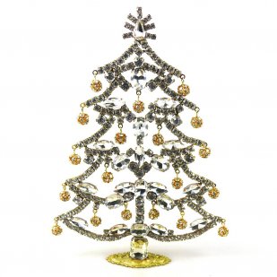 18cm Xmas Tree with Dangling Rondelles ~ Clear Crystal*