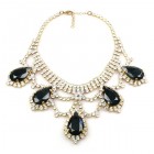 Majesty Necklace ~ Clear Crystal Black
