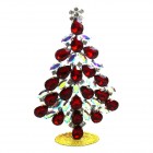 Xmas Teardrops Tree Standing Decoration 15cm ~ Red AB Clear*