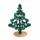 Xmas Teardrops Tree Standing Decoration 7cm ~ Emerald*