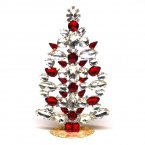 18cm Xmas Tree Decoration Navettes ~ Clear and Red*